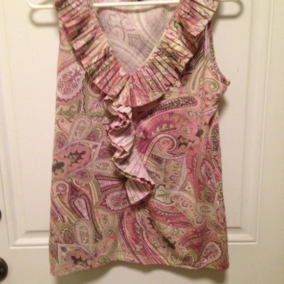 Talbots Tops - Talbots Women's Small Paisley Print Sleeveless Top‎